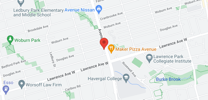 map of 1554 AVENUE RD